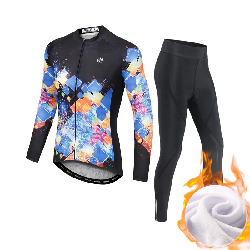 
dropshipping Personal label high quality cycling wear simple bike suit new pattern long fleece bicycle jersey for women 