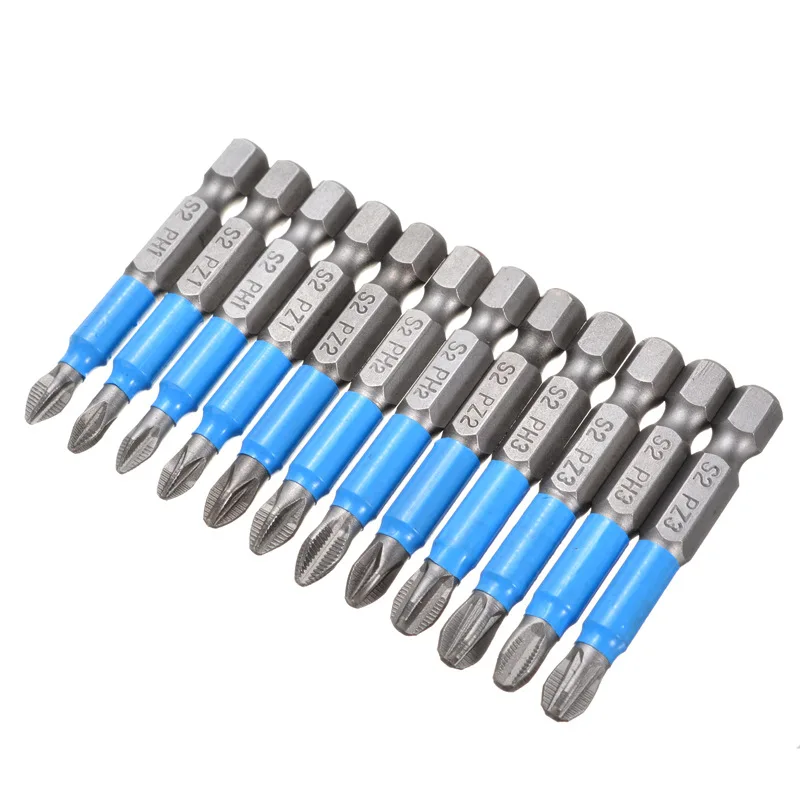 Magnetic Screwdriver Bits Set Anti-slip 1/4 Hex Shank Fit Hand Electric Drill Driver Tool Part Accessory