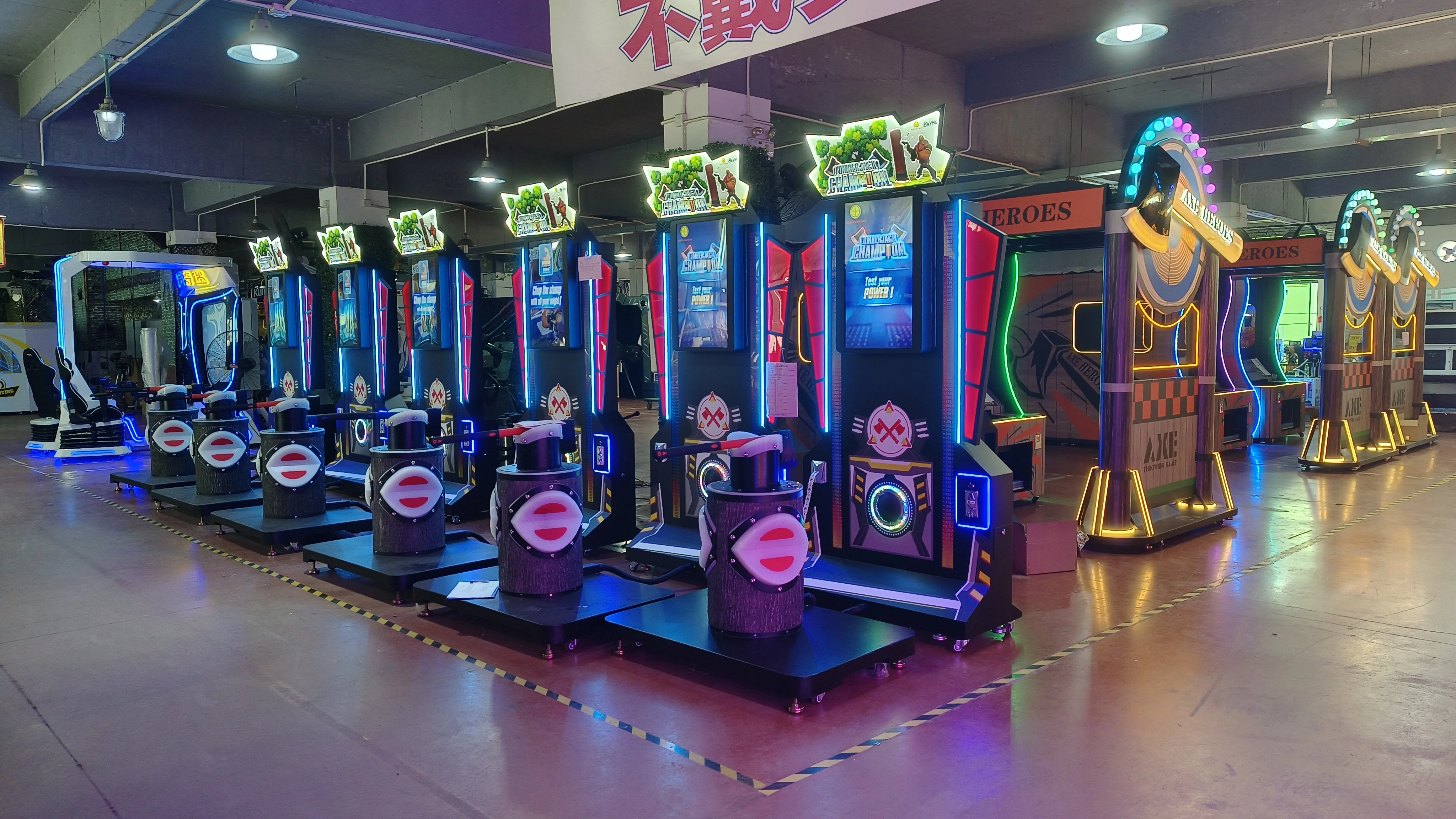 Simulator Strength Competition Lumberjack Champion Game Machine Original created Axe Cutting game Simulator Arcade games machine