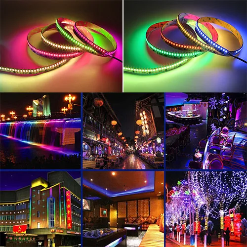 12V 24V Smart Addressable WS2814 RGBW LED Strip RGBIC 5050smd Magic Led Strip