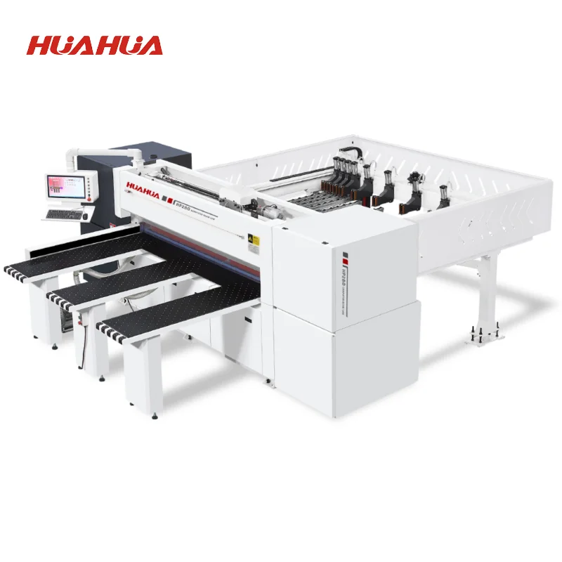 HUAHUA HP280 Rapid cutting timesaving heavy duty double blade sliding table saw machine