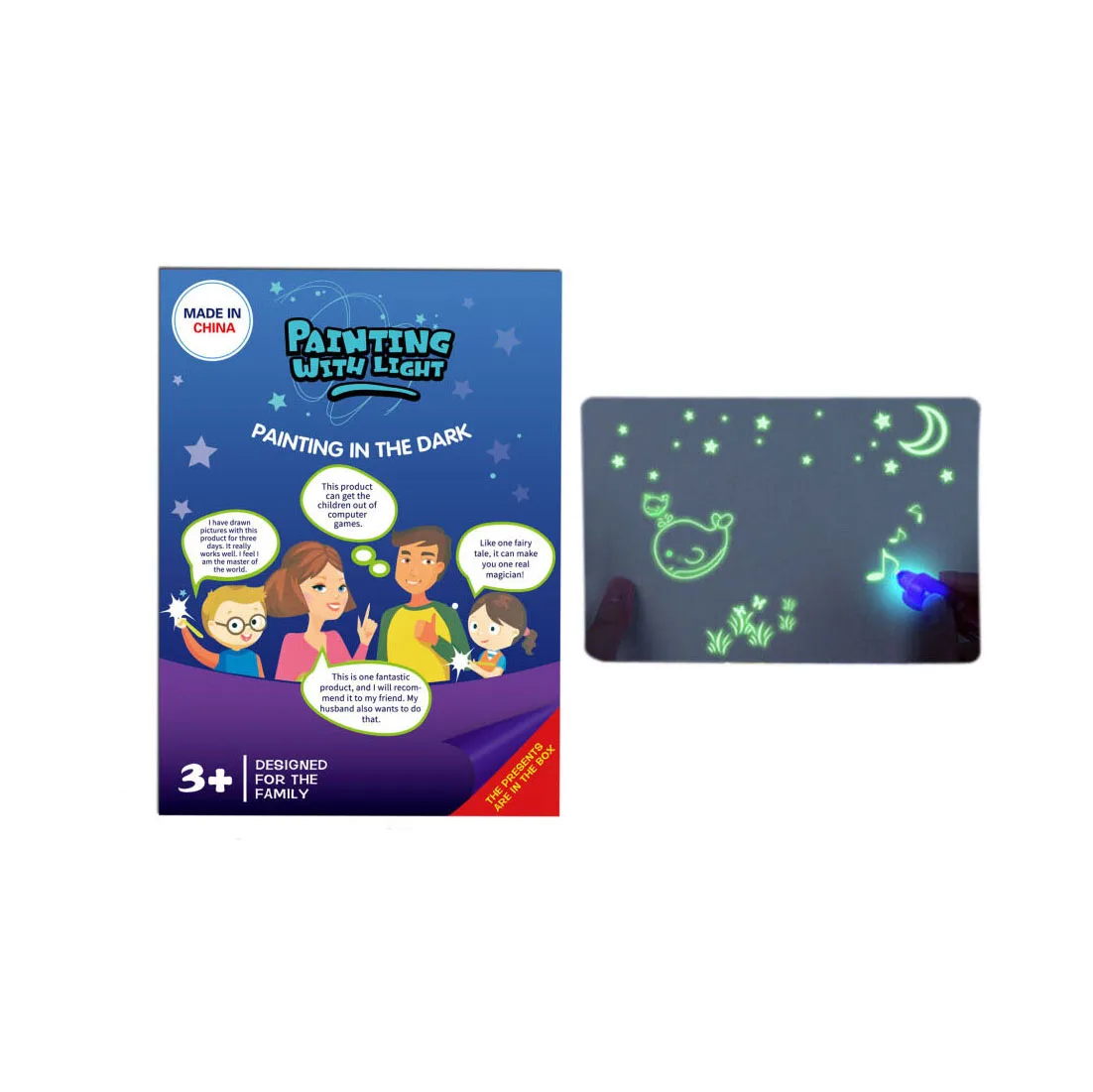 Wholesale Children Educational Draw With Light Fun And Developing Drawing Board Magic Draw Educational Toy