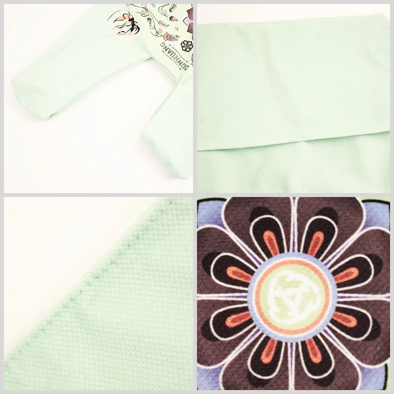 Green mini canvas tote fruits shop link for toddlers organza knot suppliers mini portable knot wrist bag