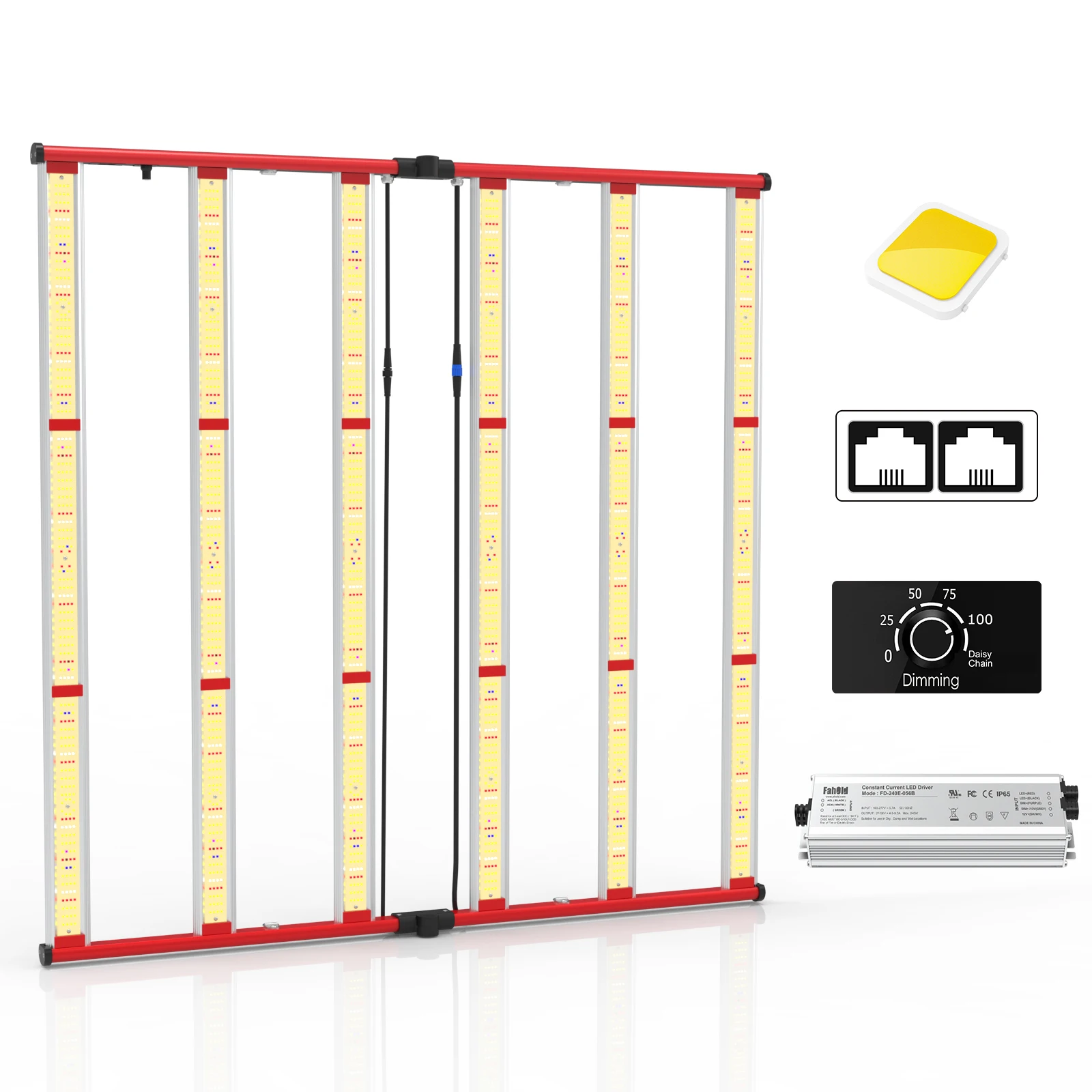 AGLEX 600W Full Spectrum Hydroponic Lamp LED Grow Light Bar for Tent Plant Growing Replacing Hps Grow Light