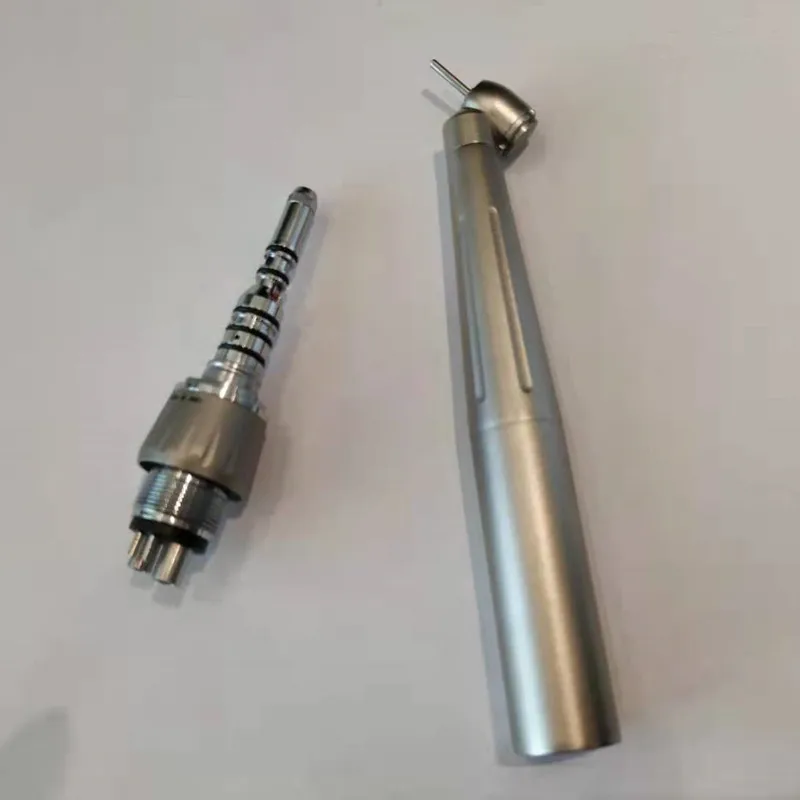 Волоконно-оптический стоматологический наконечник с 6 отверстиями, быстрая муфта, 45 градусов, светодиодная хирургическая высокоскоростная турбина