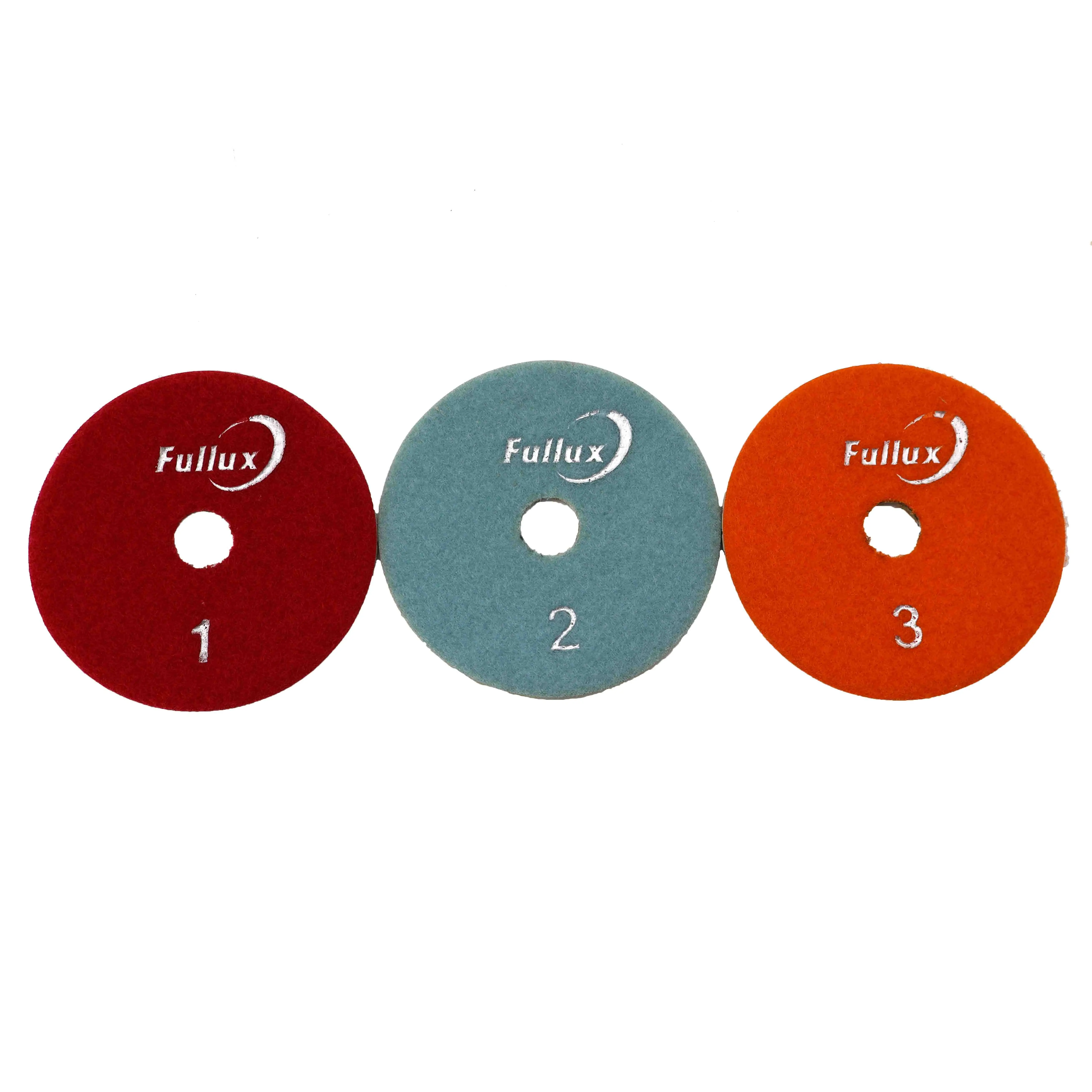 100mm Diamond Polishing Pads 3 Step Hybrid Polish Pad for Granite Quartz Porcelain