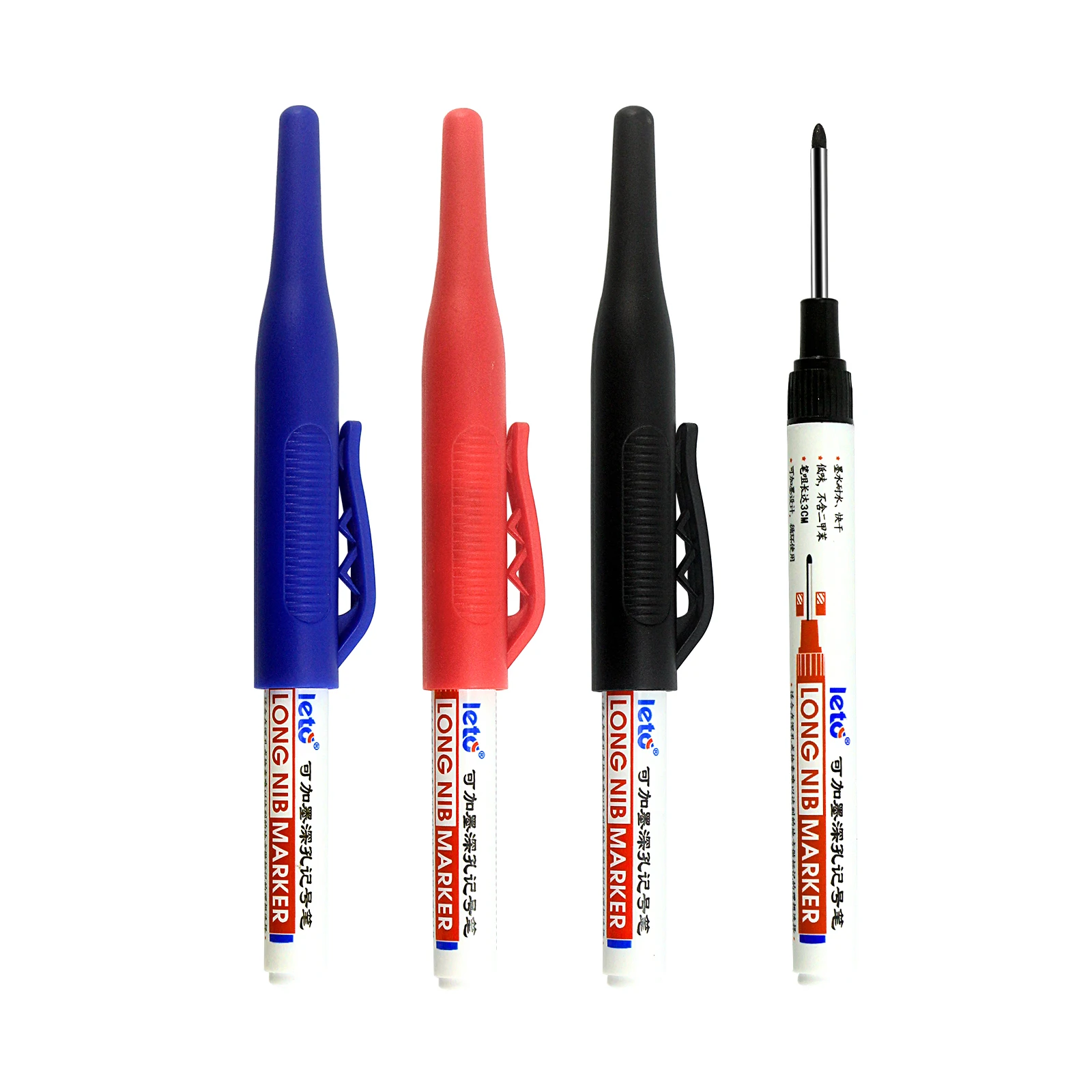 Waterproof 30mm long nib marker for deep hole marking with permanent ink and low odor