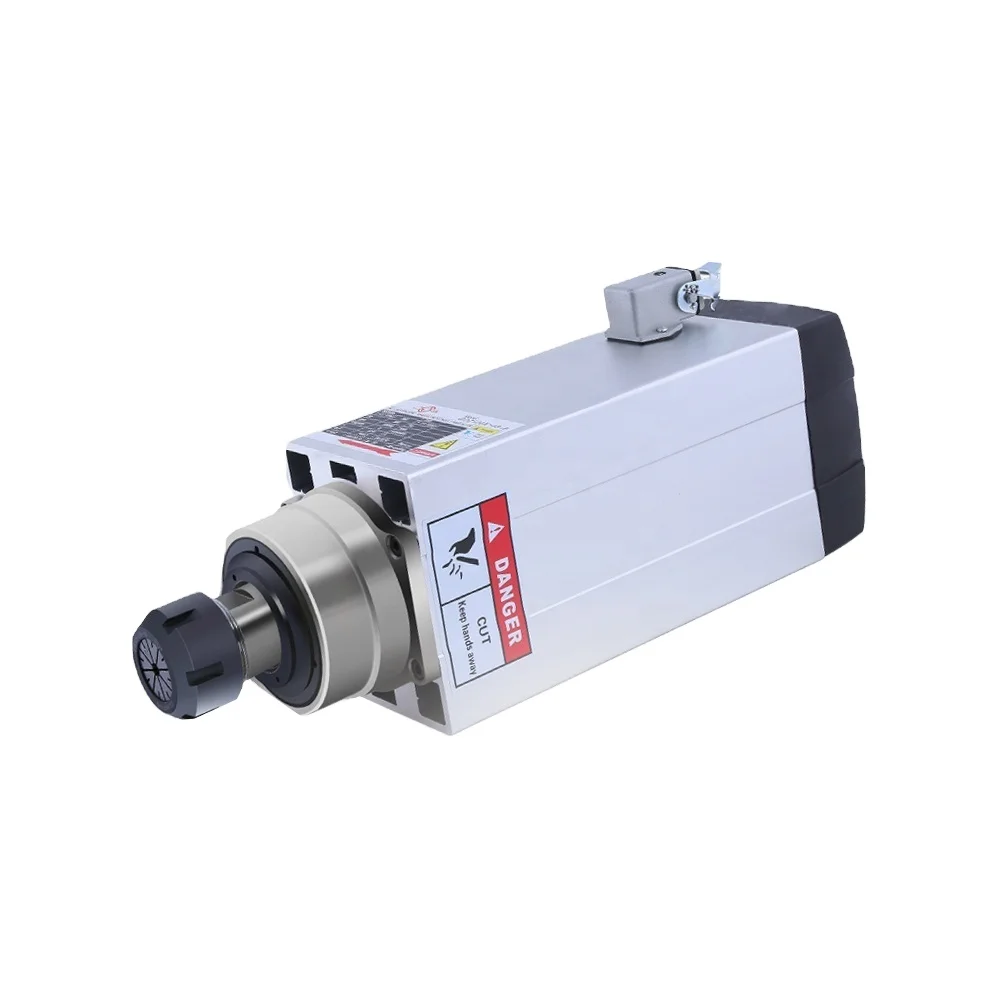 High power Air cooled Spindle Motor 4 bearings 3KW 380V 300HZ 18000RPM ER25 for woodworking engraving