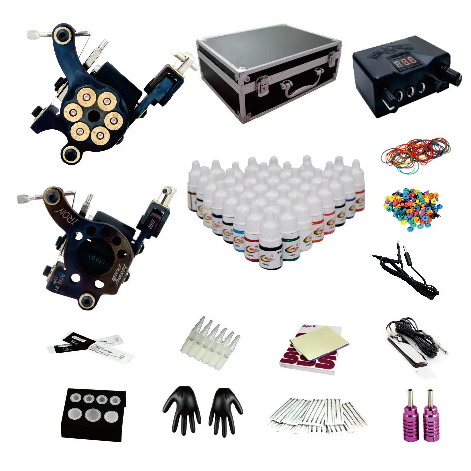 Full set 4 machines beginners Wholesale Newest Style Professional Tattoo Machine Kit
