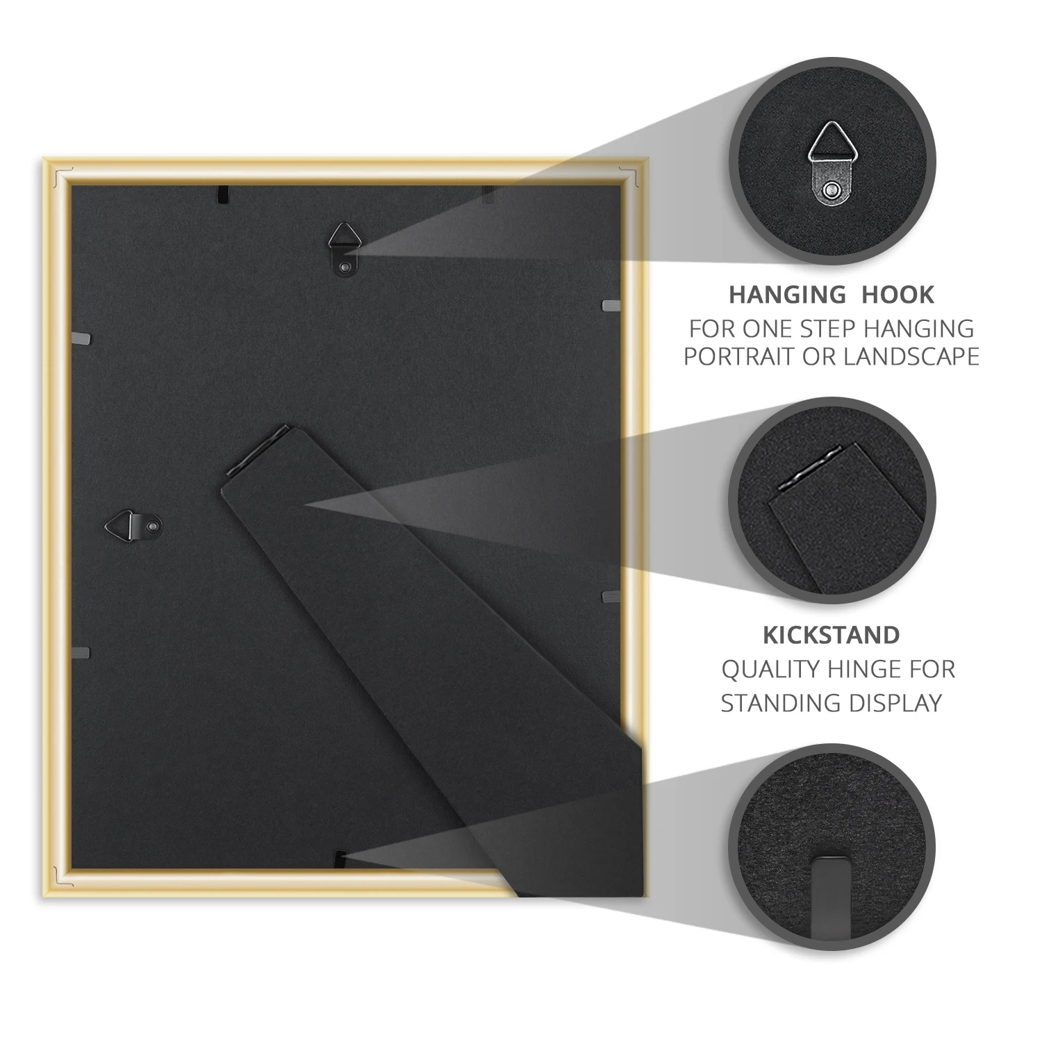 New Trend Gold Picture Photo Frame Fashionable Ps 8X10 Picture Frames Photo