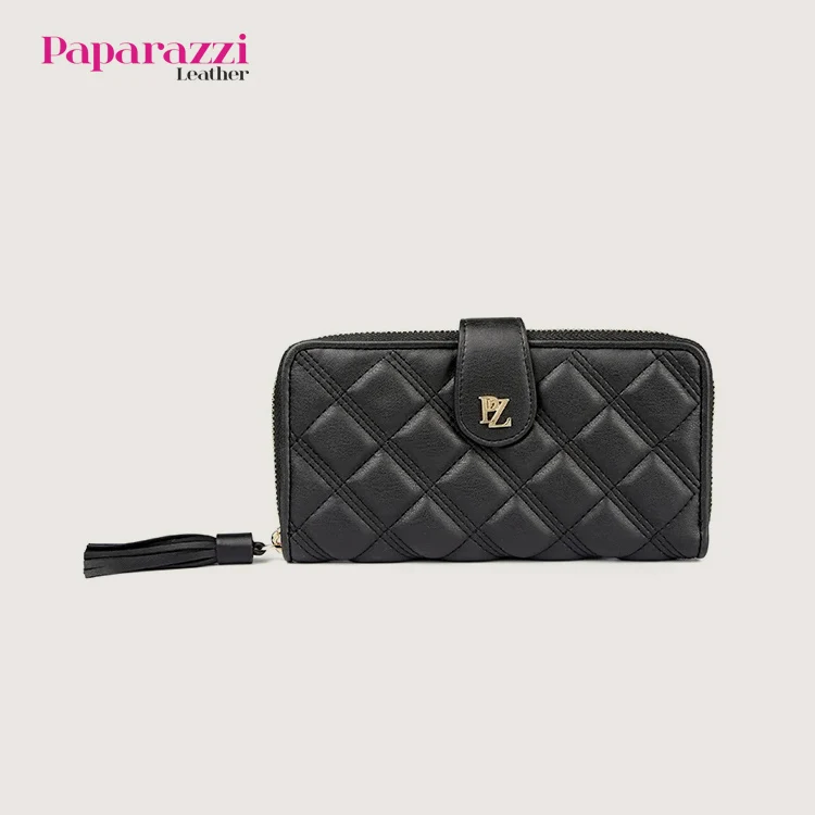 #7020 BSCI authorized factory diamond quilted clutch wallet purse vegan leather wallet quilted wallets for women fashionable