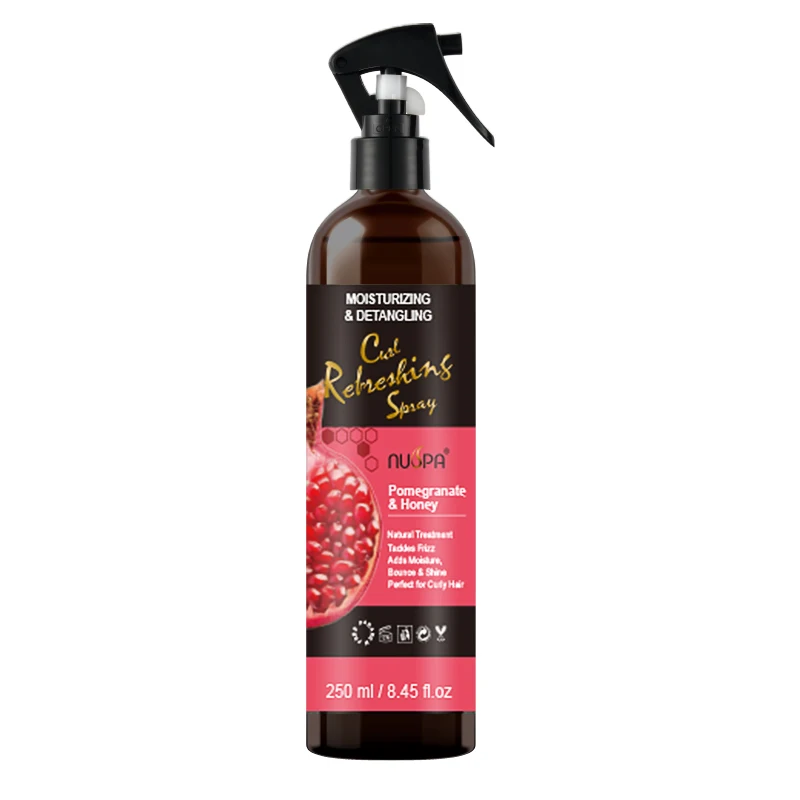 Wholesale Curly Hair Daily Use Hair Care Treatment Anti Frizz Natural Pomegranate Honey Hydrate Strands Hair Spray