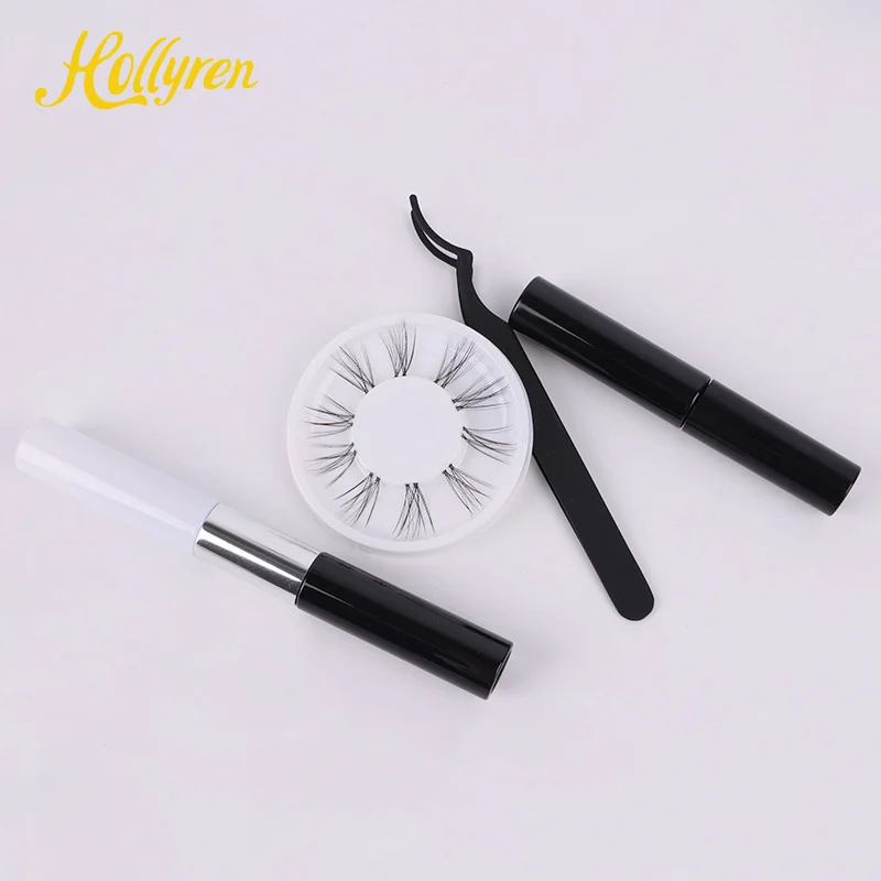 Hollyren Diy Glue For Strip Lashes That Look Like Extensions Wholesale Cluster Eyelashes With Bond Kit