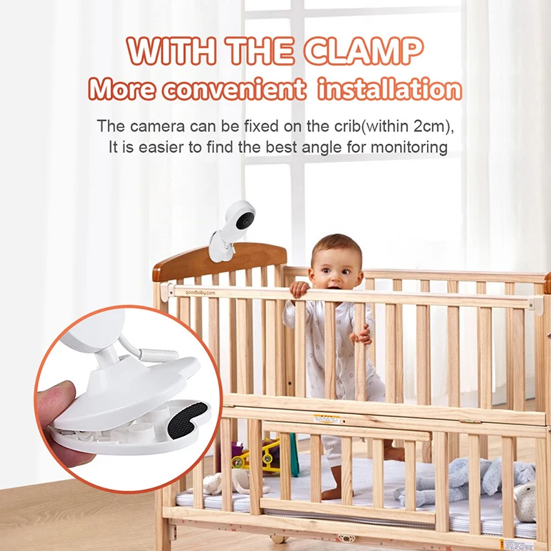  Convenient mini wifi camera clip babyfoon 1080p ip night vision baby monitor with lullaby music