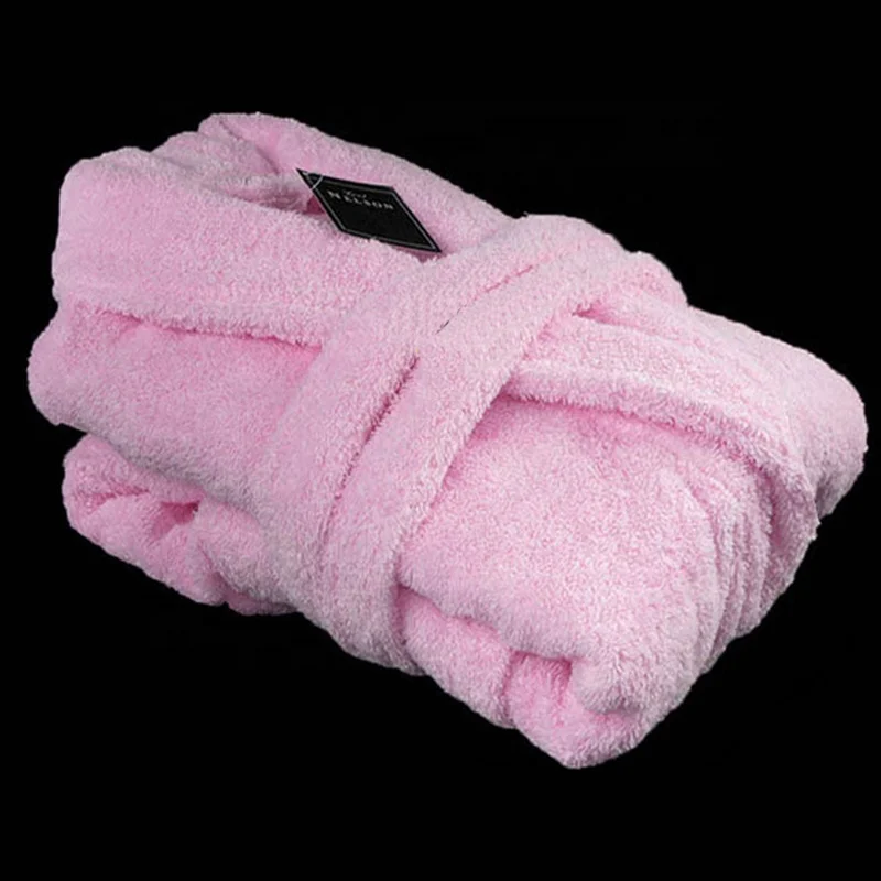 Custom Made Hotel Linen 100% Cotton Terry Bathrobe Unisex Pure Cotton Towel Bathrobe
