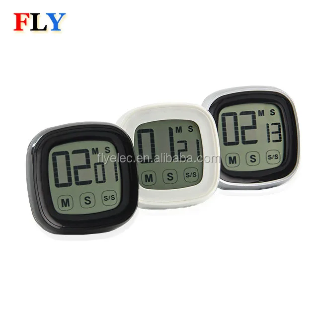 Electric cute Touch screen table digital kitchen countdown plastic battery powered 99 minutes 59 seconds timer