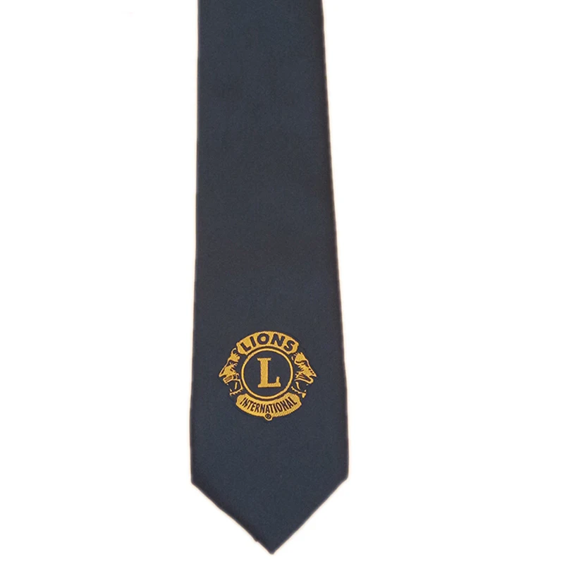 Private Label Wholesale Black Silk Striped Logo Neckties Fraternity Alpha Gamma Lambda Woven Mans Tie Custom