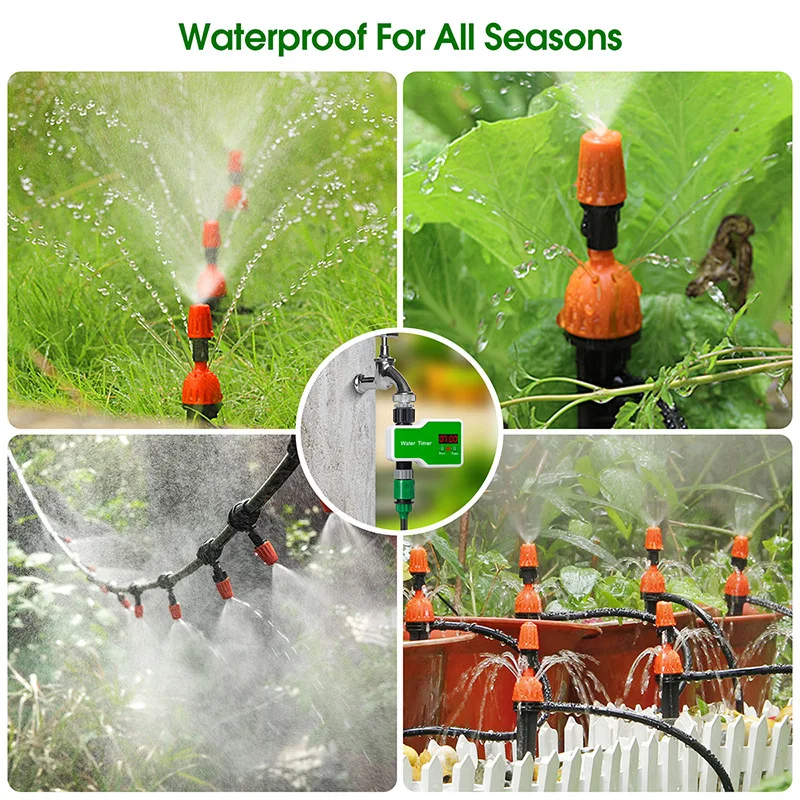 WT89 Smart timing automatic watering device Garden spray water drop irrigation spray system all Suite controller