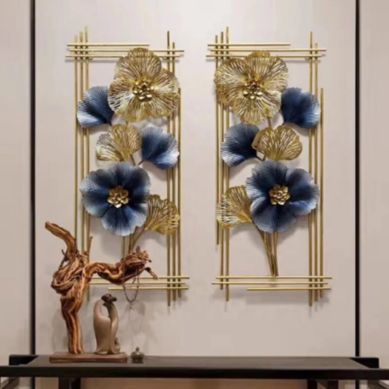 
New modern simple metal home decoration Club hollow double-sided wall decoration 
