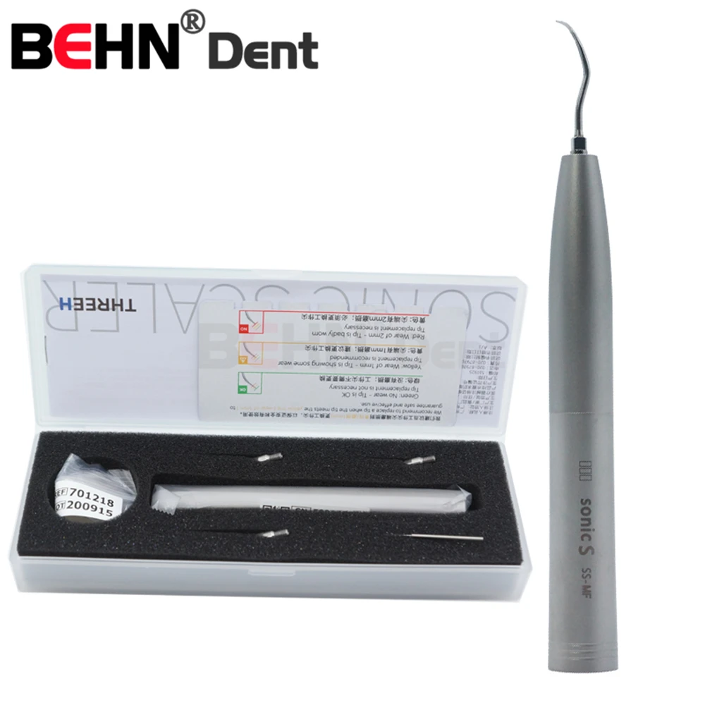 BEHN Dental Equipment Endodontic Instruments Dental Ultrasonic Piezo Air Scaler With 3 Tips For Root Canal Irrigation Endo Tools