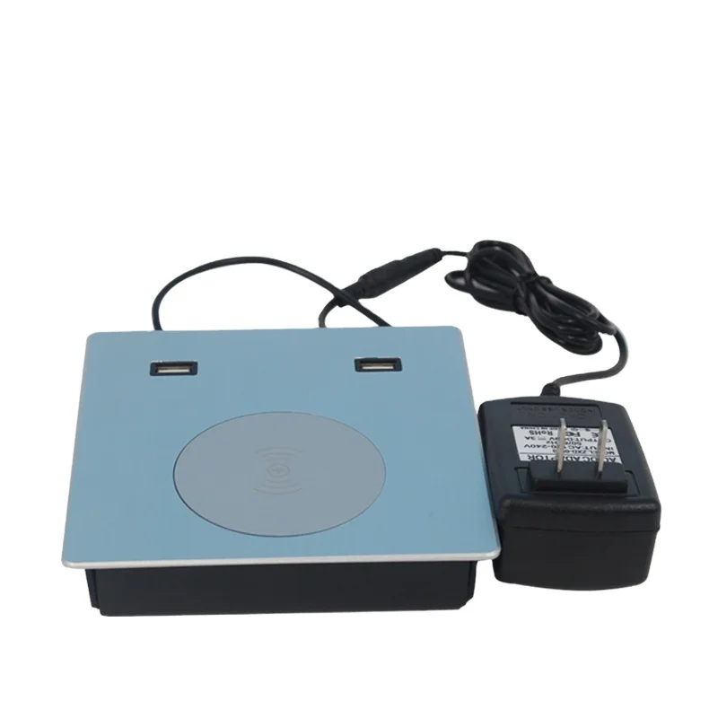 Table Mounted 3-in-1 Charging Mat for Multiple Devices 10W Fast Charging Station Wireless Charger Pad for Phone EarPods