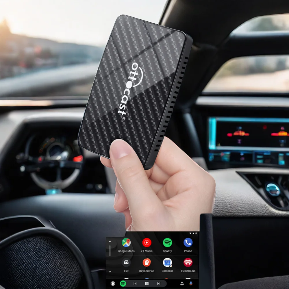 Ottocast Multimedia Adapter Wireless Carplay AI Box wireless Android Auto and Carplay Support Netflix YouTube