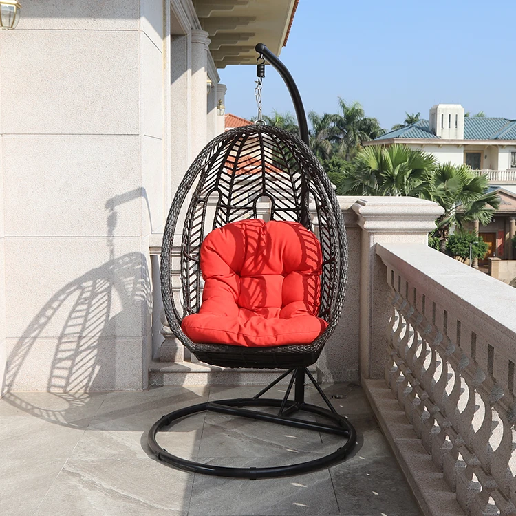 Modern Outdoor Chair For Events Egg Shaped Outdoor Patio Hanging Summer Rattan Swing Chair