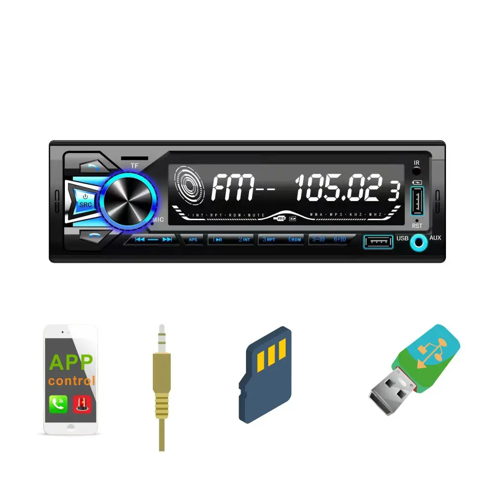 one din car mp3 player car stereo audio bt fm usb aux tf