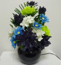 LED fiber optic flower light  decoration flower lamp fiber optic lamp colour changing  handmade silk flower