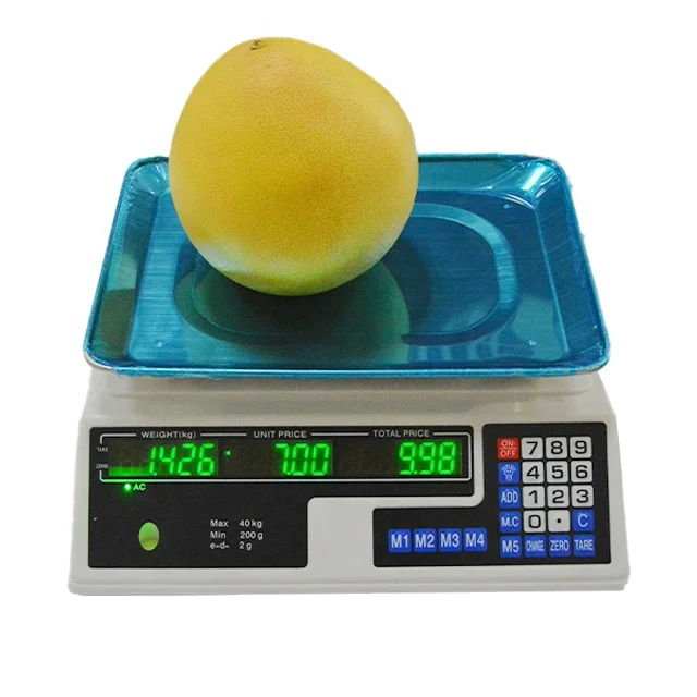Factory Rechargeable battery KG LB Commercial Digital Scale Computing Scale 40kg Food Weighing Scale