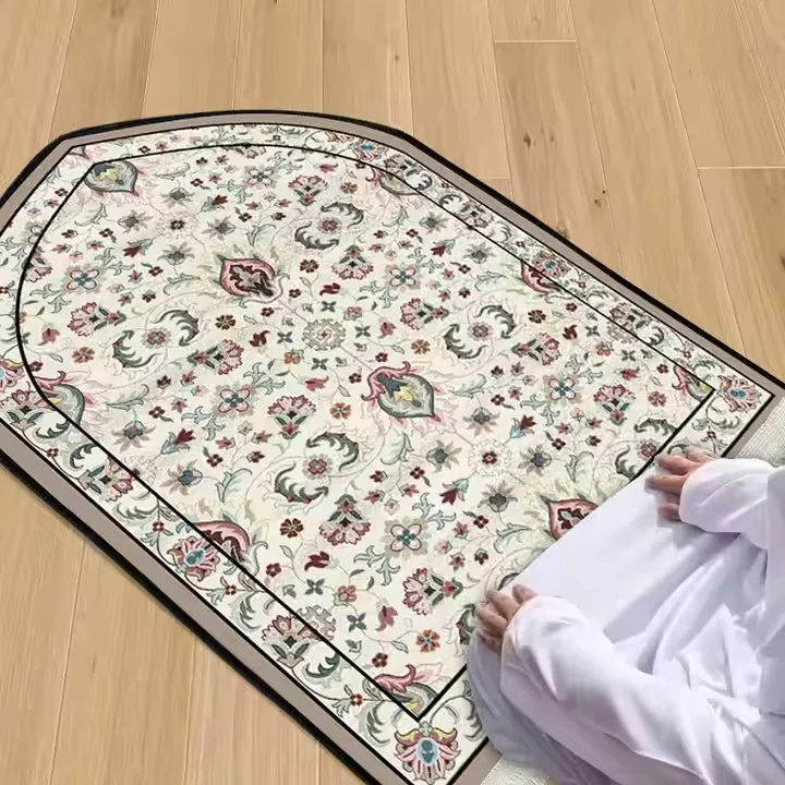 new design wholesale muslim  Prayer Mat soft fabric non slip material kneeling mat worship mat