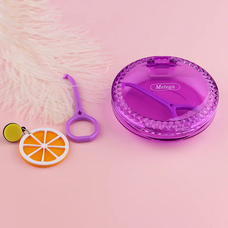 Plastic colorful invisible storage aligner dental denture storage box transparent denture orthodontic braces retainer case