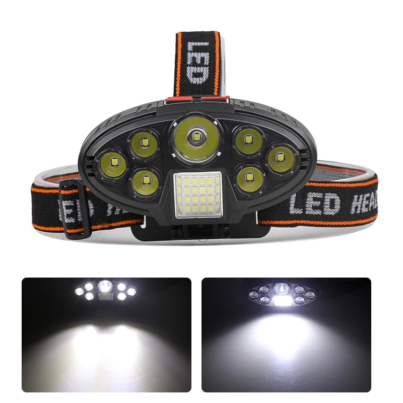 500 м 500LMS 7LED + 16 * SMD фары USB светодиодные супер яркий 4 режима работы Водонепроницаемый фонарик