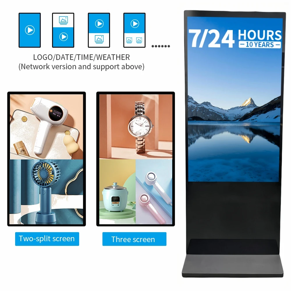 43 inch ultra thin internet kiosk price standee cms software interactive lcd advertising digital signage touch screen display
