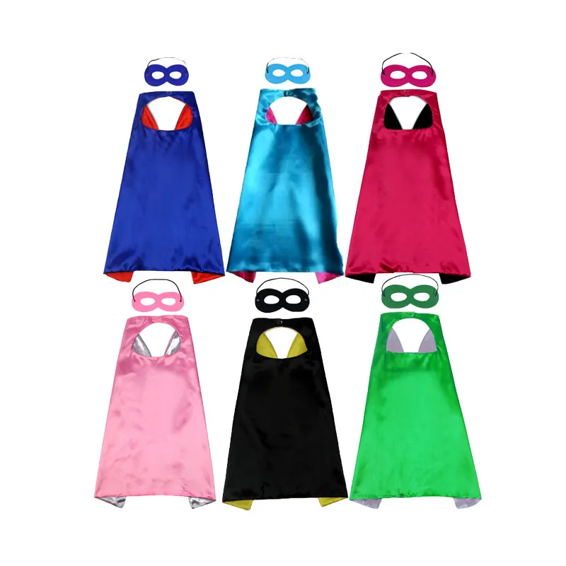Best Selling Halloween Superhero Capes Children Day Halloween Party Satin Capes Costume Hero