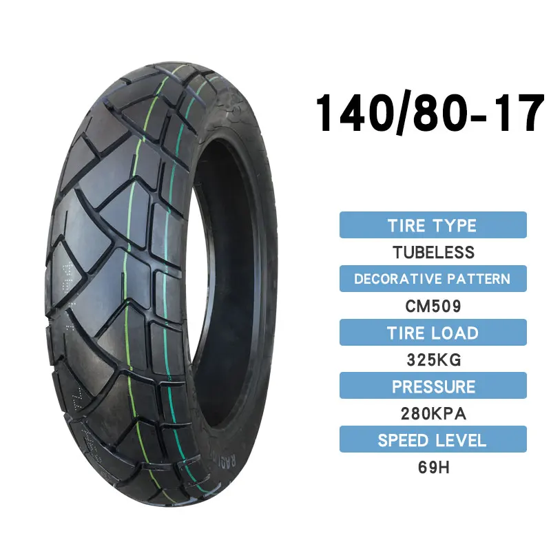 
140/80-17 CM509 TUBELESS Semi hot melt cheap motorcycle tire OWN FACTORY motorcycle tire 