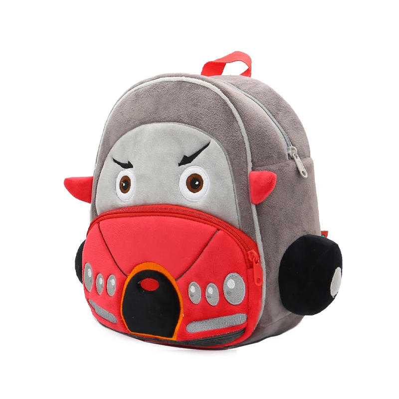 Christmas Gift Middle  Beautiful Years Old  3D Cartoon Plush Flannel Backpacks for Kids