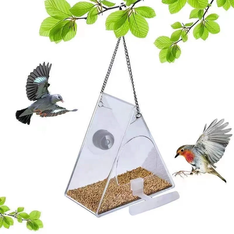 Outdoor Garden Wildlife Bird Food Feeder with Camera Wifi Control Real Time View and Recording Humming Bird Feeder