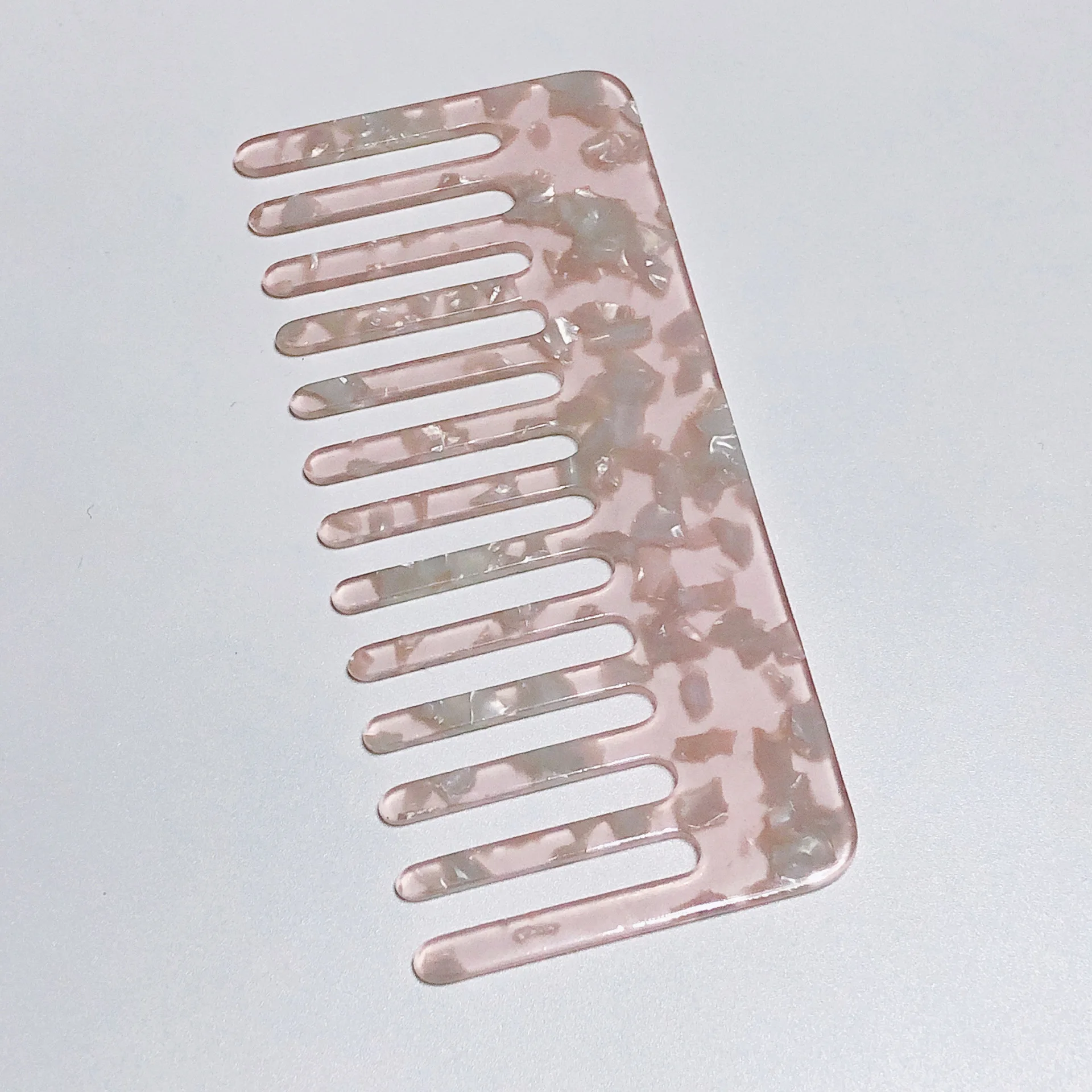 Hot Selling Wholesale Pocket Hair Wide Tooth Comb Pink & Purple Acetate Acid Comb