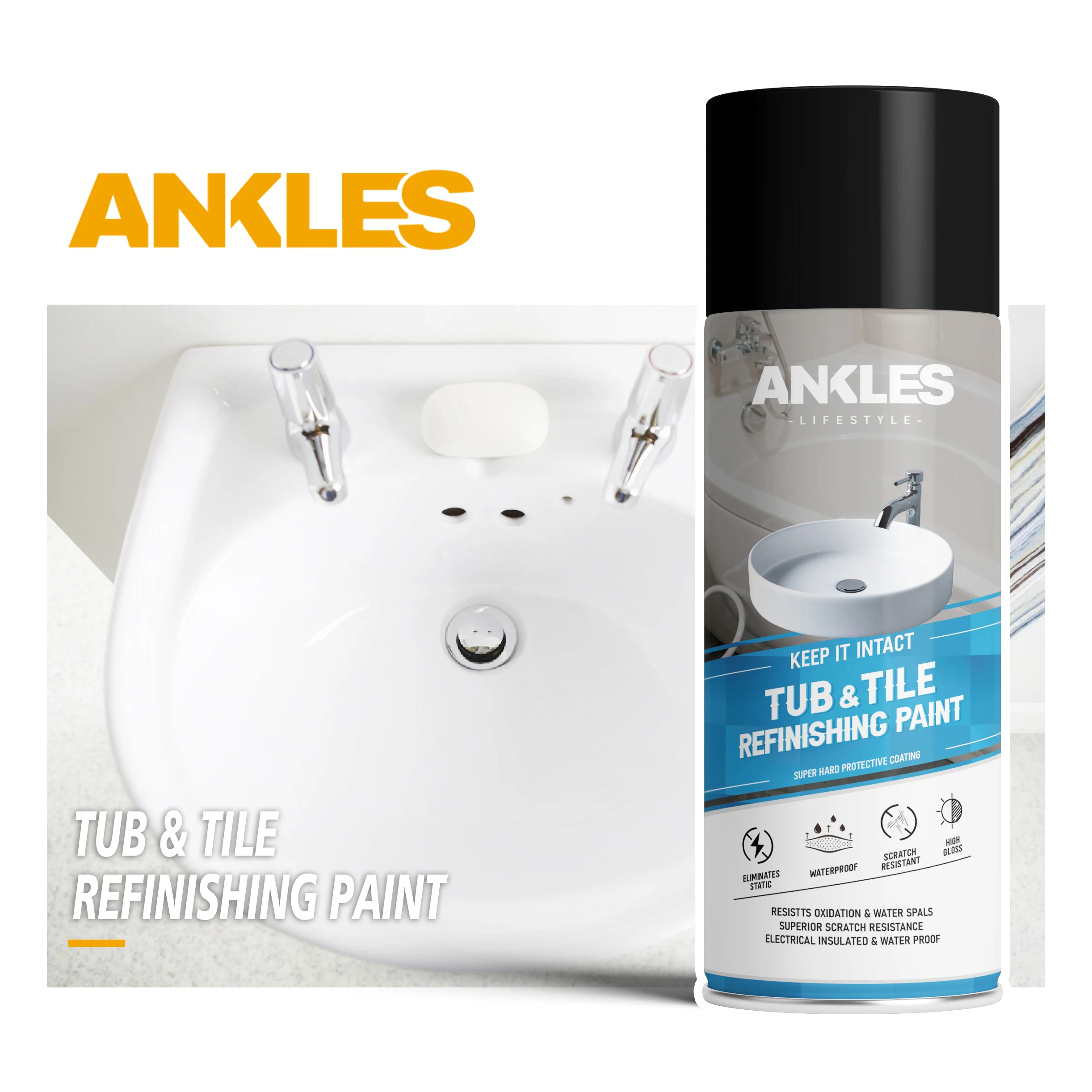 ANKLES wholesale 450ml Ceramic Repair Spray Paint Ceramic Tub And Tile Refinishing
