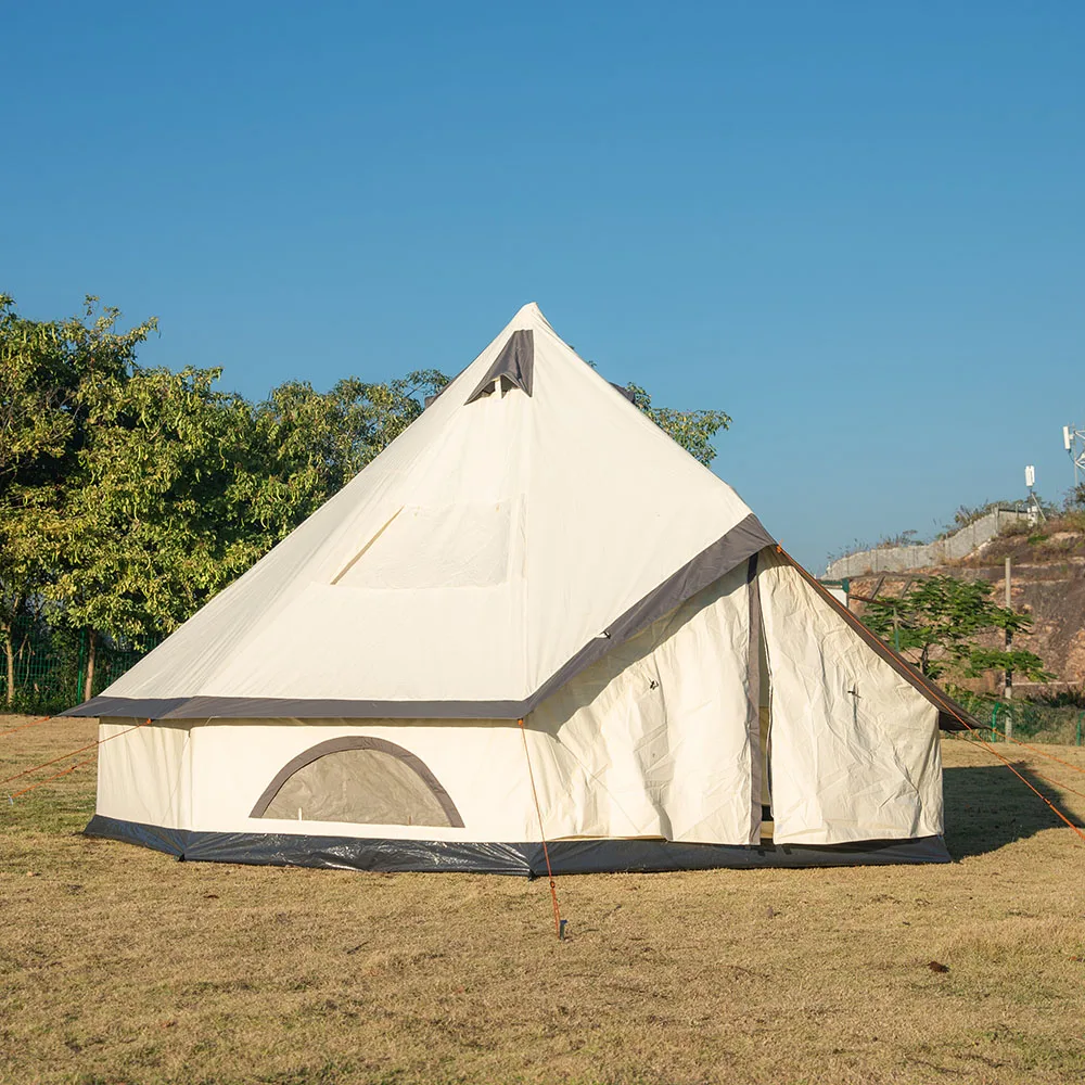 ABRIS Waterproof Cotton Canvas Family Bell Tent for Camping Outdoor Pyramid tent polyester cotton tent