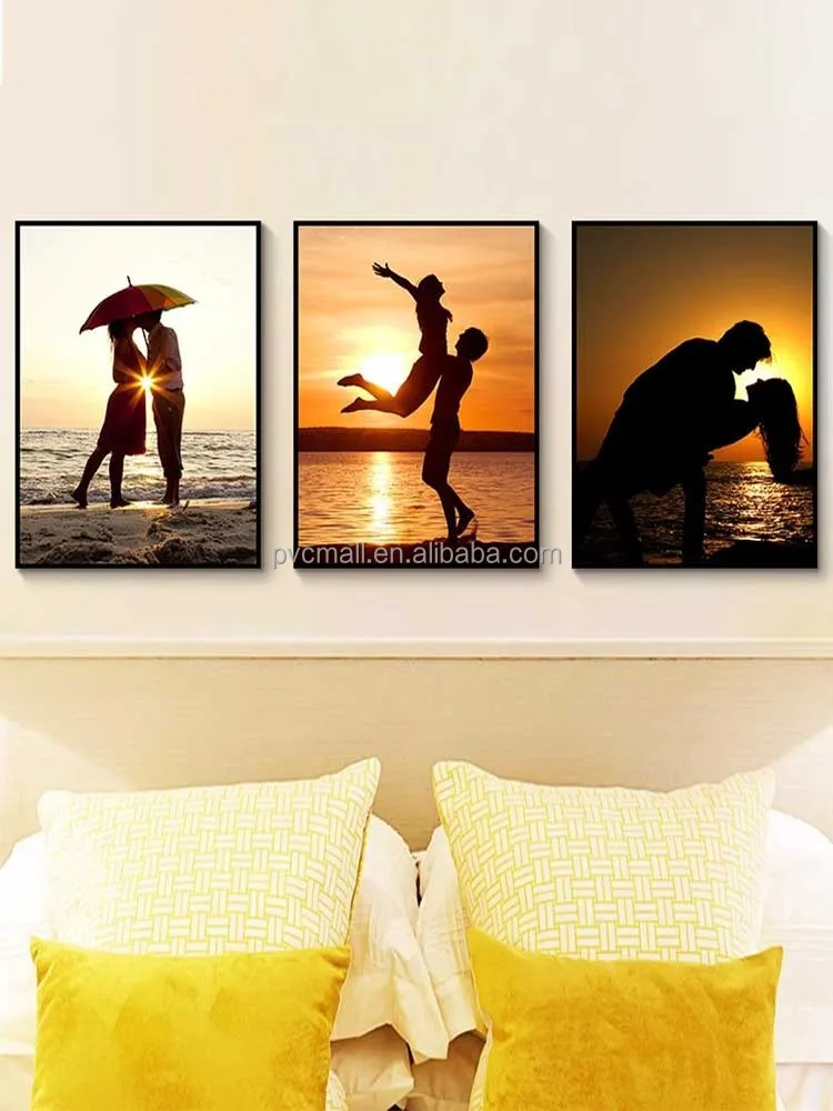 Personalized Custom Patterns Valentine Heart Bed Room Decoration Home Wall Decor Paintings and Wall Arts. Love
