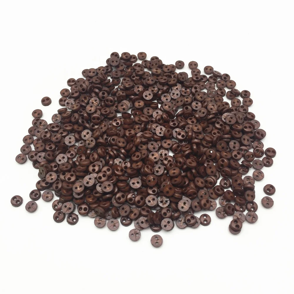 250 шт./пакет 4 мм мини пластиковые круглые 2 отверстия кнопки для кукольная одежда швейная фурнитура поделки своими