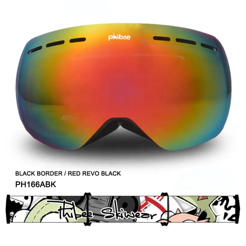 
Anti-fog UV400 Adult Fashion Ski Snow Goggles for Men Women 