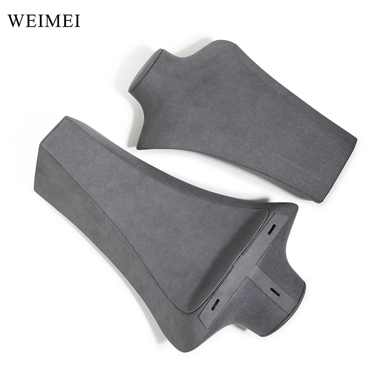WEIMEI gray suede leather necklace holder jewelry stand necklace display showcase Neck prop for jewelry store