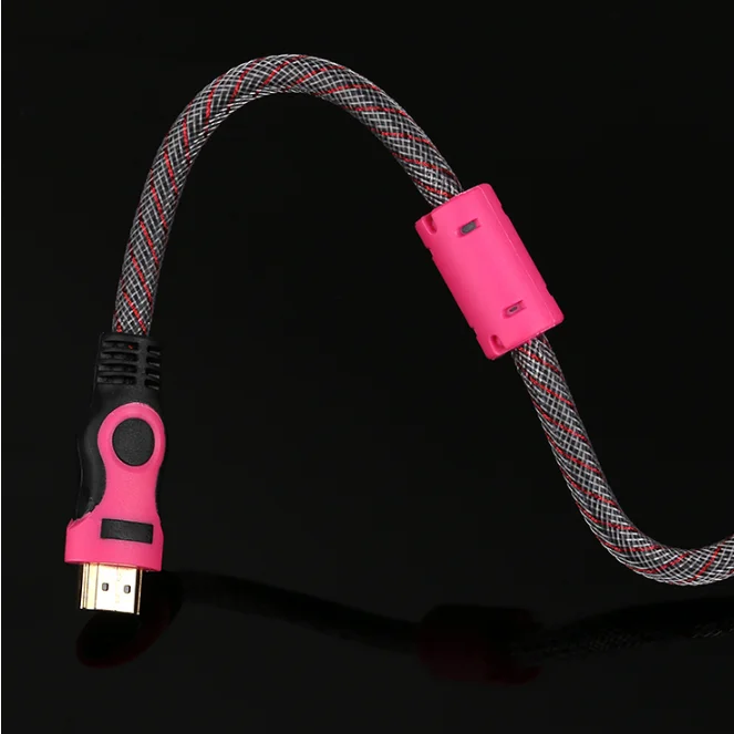 BAJEAL HDMI Шнур 1.5м-20м 24к Позолоченный Штекер Мужчина-Мужчина плетеный 1.4 Версия 1080p 3D кабель для HDTV XBOX PS4