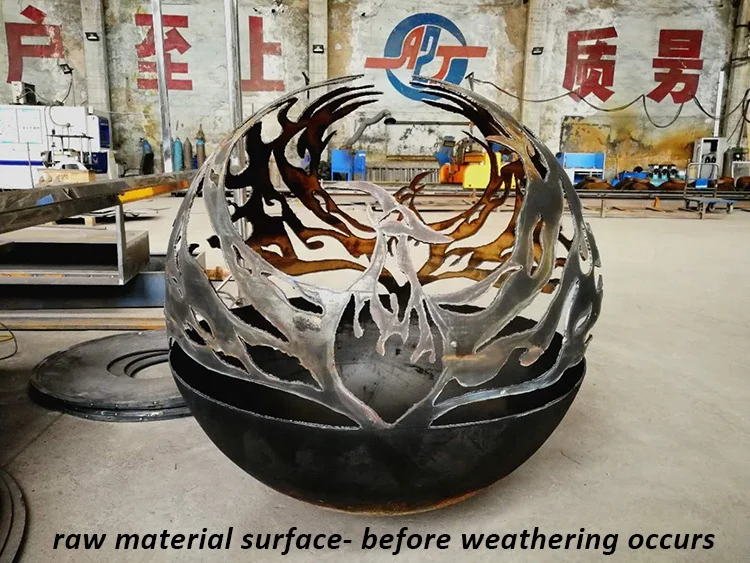 Отдельно стоящая плита камин фабрика садовый огнеупорный шар