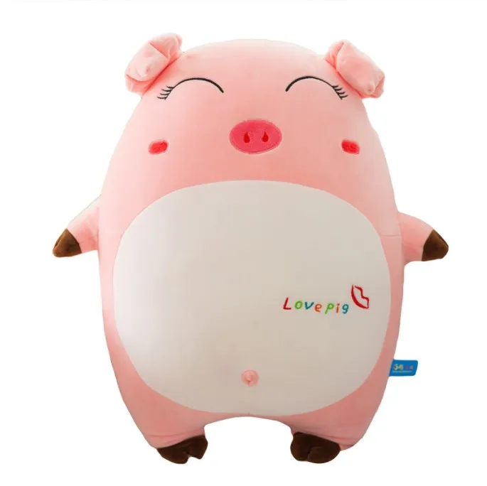 2023 customize logo girls Pink pig with Emotional Plush Stuffed toys floor pillow