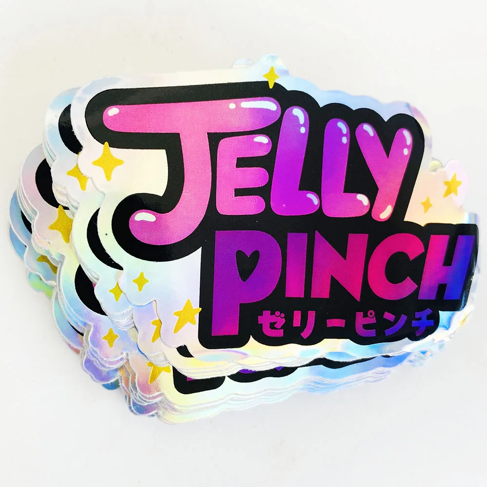 Custom Design Waterproof Vinyl Hologram Label Rainbow Die Cut Laser Reflective Holographic Stickers