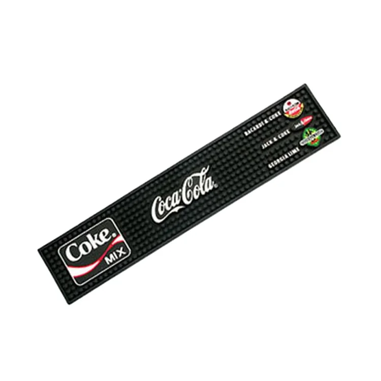 10+ year Factory Free Sample Customized Rail Coffee beer Custom spill Rubber Bar Mat with logo
